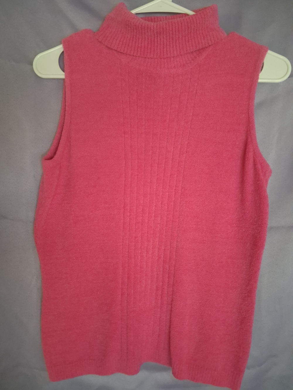 Requirements Pink Sleeveless Turtleneck Knit Tank